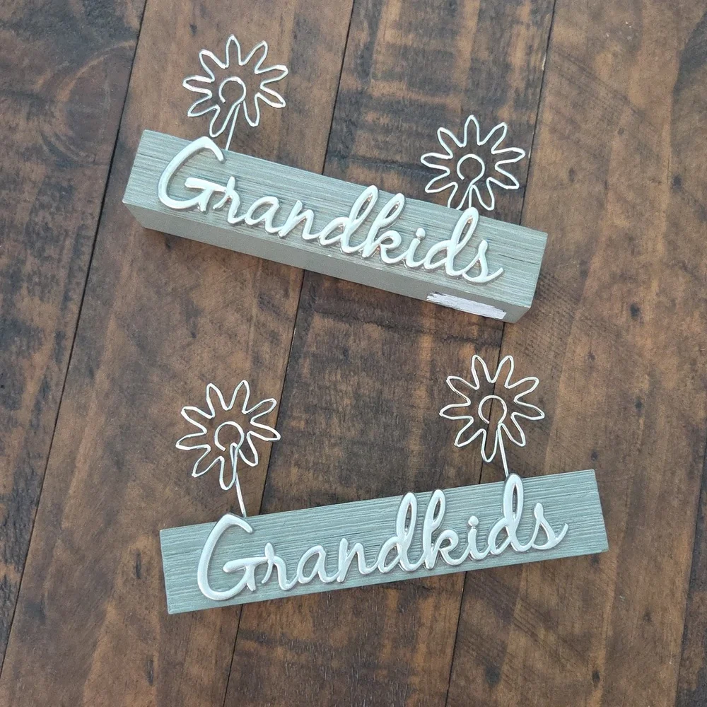 Silver and Gray 'Grandkids' Decorative Picture Holders